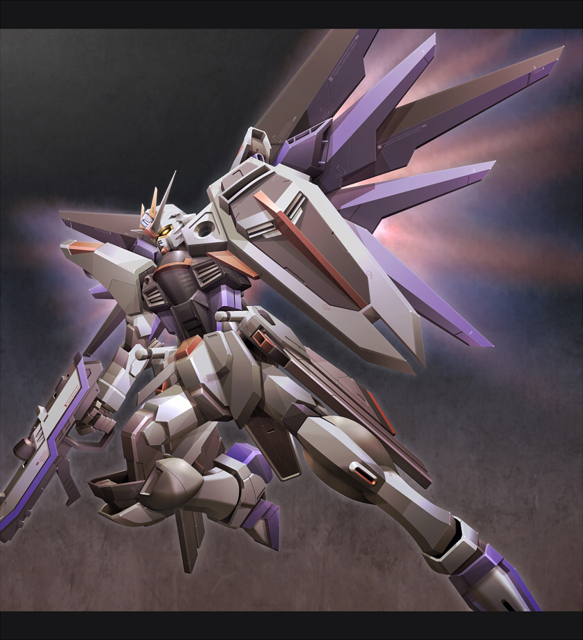 freedom_gundam, gun, gundam, gundam_seed, mecha, reigan, shield, solo