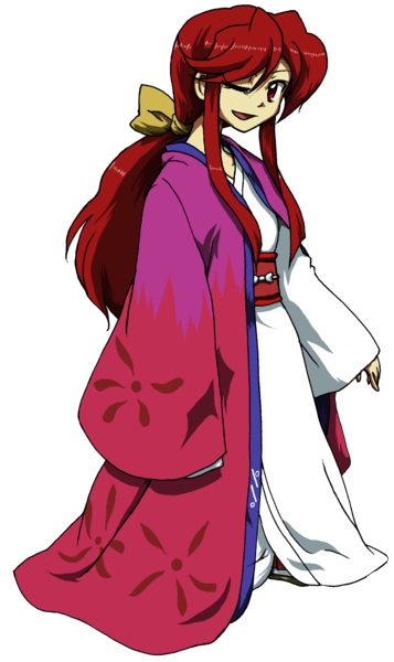 ;d, bow, hair_bow, hiseki_(tknkkm), japanese_clothes, kimono, kotohime, long_hair