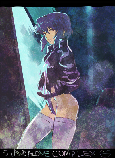 ghost_in_the_shell, kusanagi_motoko, namboku, nanboku, thigh-highs, thighhighs