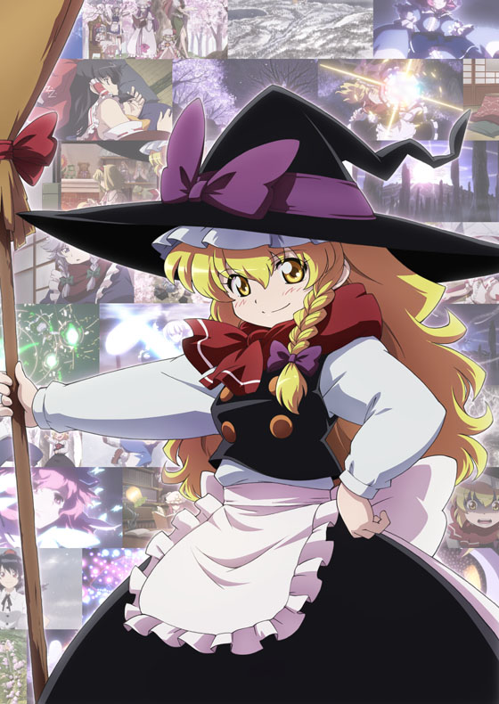 alice_margatroid, anime_coloring, black_hair, blonde_hair, bow, braid, broom, collage