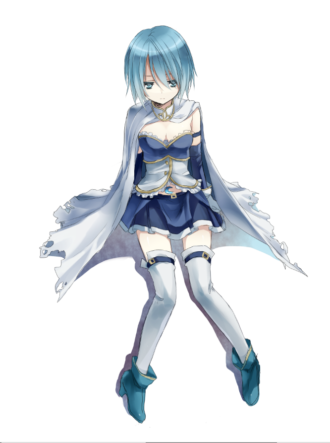 akira_(ku0427), armband, blue_eyes, blue_hair, cape, gloves, magical_girl, mahou_shoujo_madoka_magica