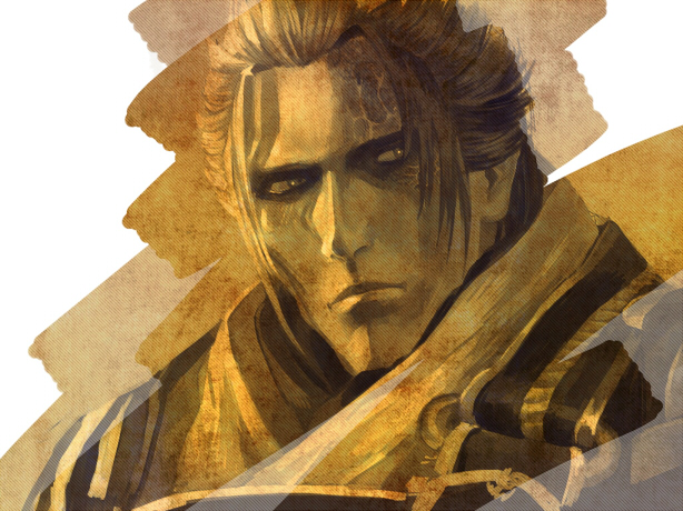 armor, bangs, koei, kuroda_kanbei, looking_away, male, matatabi_nia, sengoku_musou