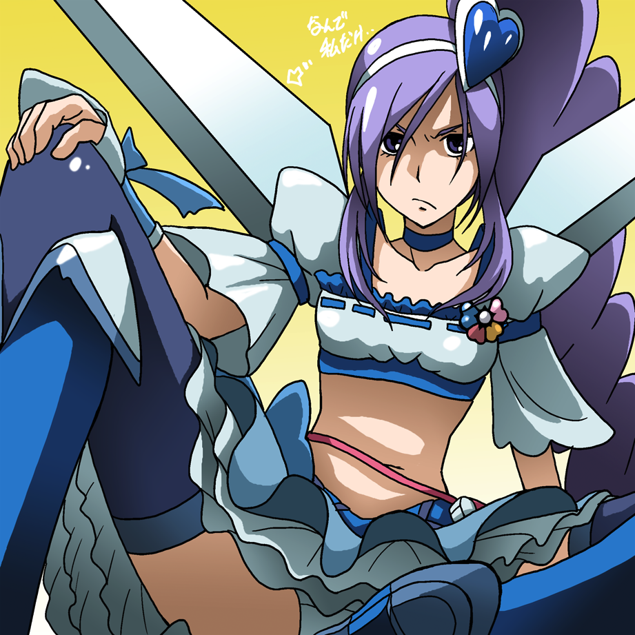 angry, aono_miki, choker, cure_angel, cure_berry, fresh_precure!, fresh_pretty_cure!, frills