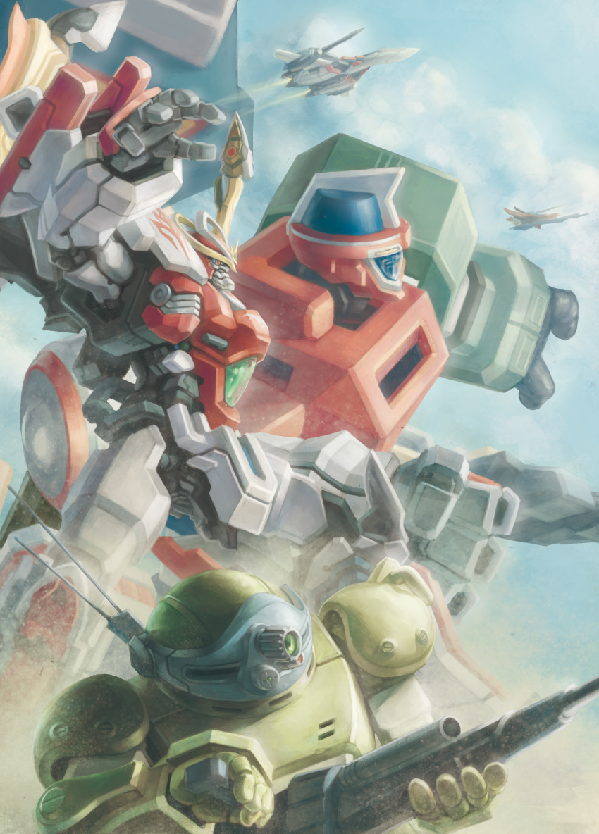 80s, airplane, alternate_form, aquarion_(series), beam_rifle, dust, godmars, gun