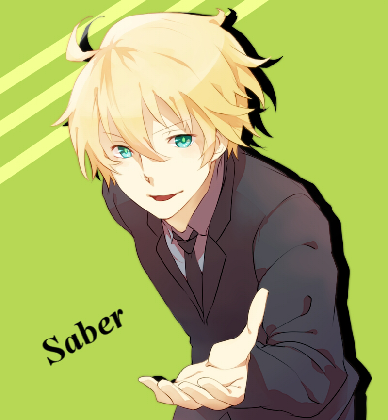 1boy, ahoge, bad_id, blonde_hair, character_name, fate/prototype, fate_(series), formal