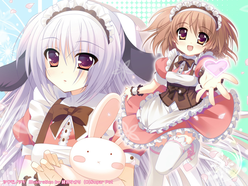 higa_yukari, maid, ooba_maya_(tsukumonotsuki), tsukumo_(tsukumonotsuki), tsukumonotsuki, wallpaper