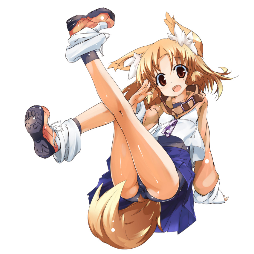 alta, blonde_hair, brown_eyes, dog_ears, highres, hoodie, original, oruta_(owata_saber)