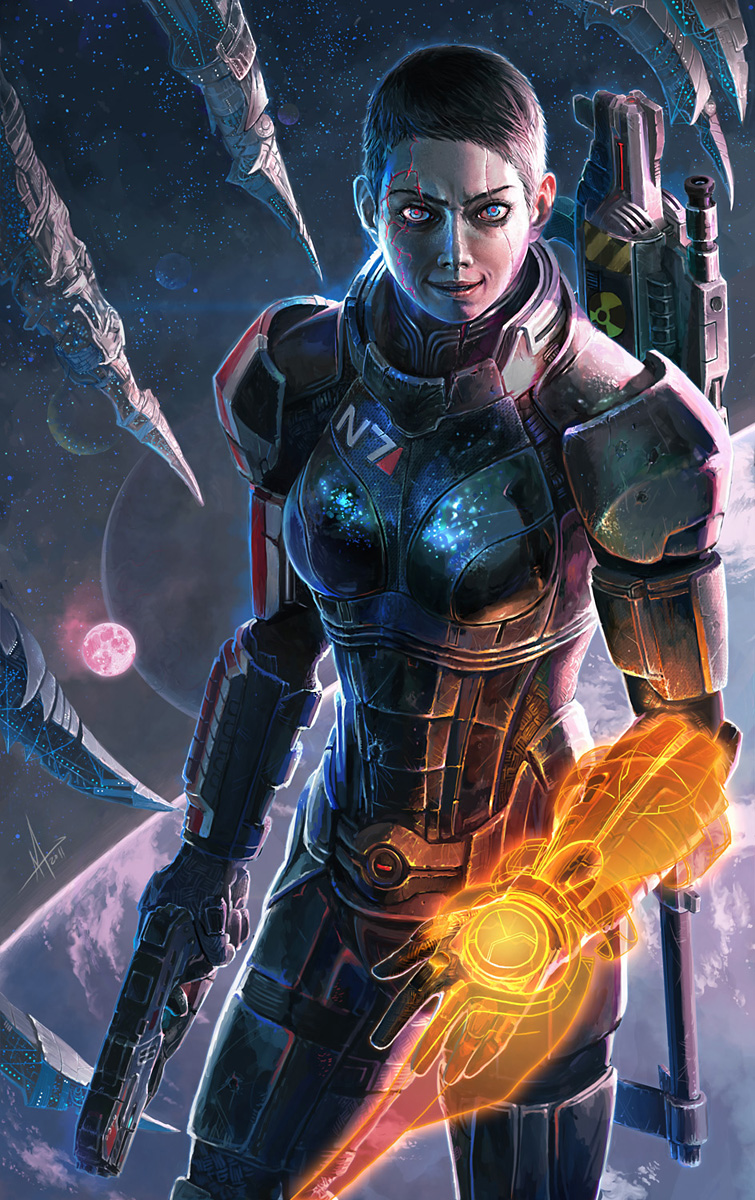 1girl, blade, commander_shepard, dark_persona, dead_source, female, grim_reaper, highres