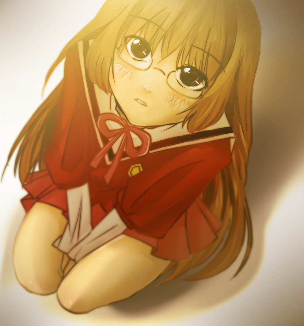 black_eyes, brown_hair, crossdressinging, dollyly21, flasses, from_above, glasses, kami_nomi_zo_shiru_sekai
