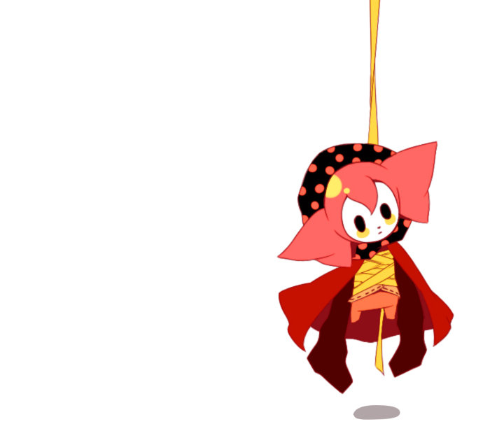 itsmefool, mahou_shoujo_madoka_magica, no_humans, ribbon, simple_background, solo, tied_up, white_background
