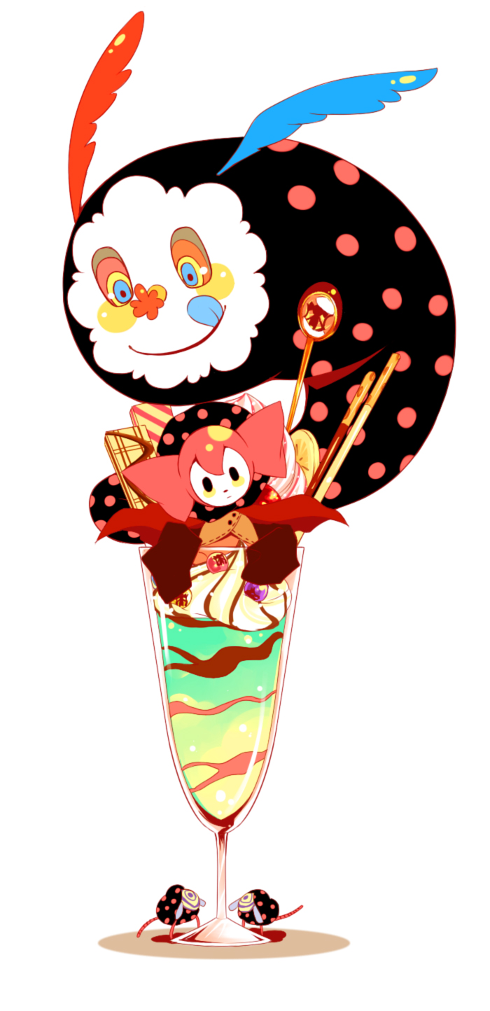 highres, itsmefool, mahou_shoujo_madoka_magica, monster, no_humans, parfait, pyotr_(madoka_magica), solo
