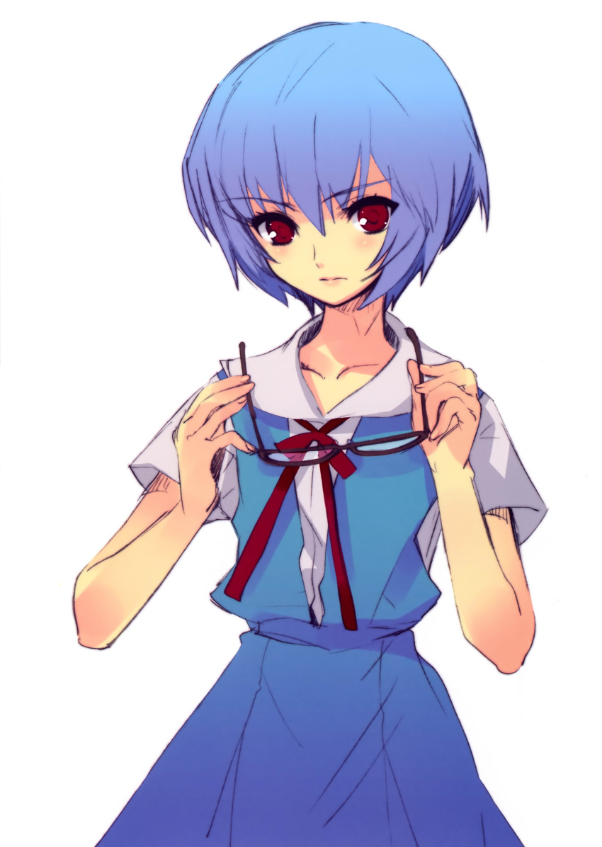 ayanami_rei, blue_hair, glasses, highres, itou_noiji, glasses, neon_genesis_evangelion, noizi_ito