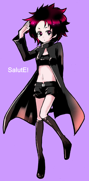 advance_wars, advance_wars:_dual_strike, afro, arm_behind_back, big_hair, black_hair, boots, cat_(advance_wars)