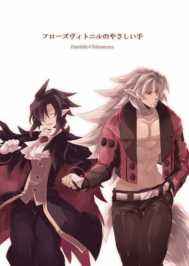 bad_id, black_hair, cape, character_name, coat, cravat, disgaea, fenrich