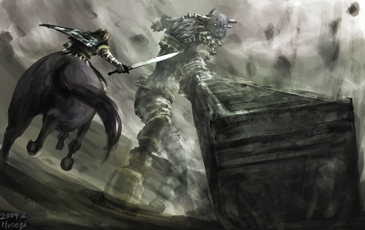 bad_id, battle, club, colossus, gaius, kitakazuki, riding, shadow_of_the_colossus