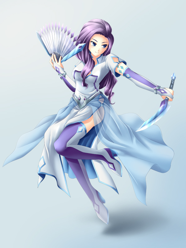 blue_eyes, boots, breasts, bridal_gauntlets, cleavage_cutout, curly_hair, diamond, diamond_(shape)