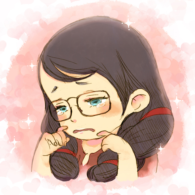 bayonetta, black_hair, cereza, child, crying, glasses, solo, tears