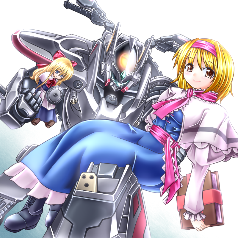 alice_margatroid, autovajin, crossover, kamen_rider, kamen_rider_555, mecha, robot, shanghai, shanghai_doll, touhou