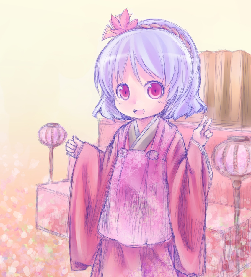 bad_id, blue_hair, child, hair_ornament, hifu, highres, japanese_clothes, open_mouth