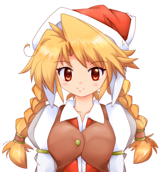 blonde_hair, bonnet, braid, cordelia_(saga_frontier_2), long_hair, red_eyes, saga, saga_frontier_2