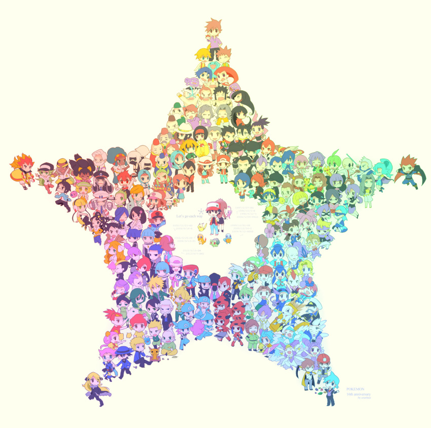 6+boys, 6+girls, aaron_(pokemon), absolutely_everyone, agatha_(pokemon), alder_(pokemon), alternate_costume, ampharos