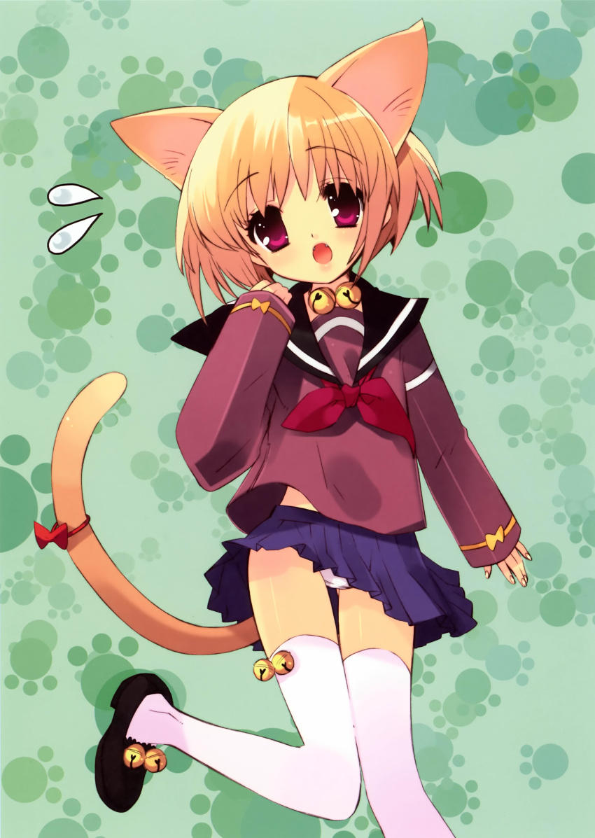 animal_ears, blonde_hair, cat_ears, highres, itou_noiji, koihime_musou, noizi_ito, panties