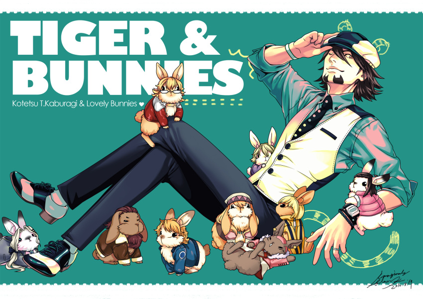 animal_ears, animalization, antonio_lopez, bad_id, barnaby_brooks_jr, bracelet, brown_eyes, brown_hair