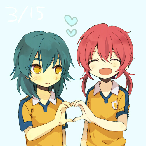 :d, ^_^, androgynous, aqua_hair, blush, closed_eyes, eyes_closed, heart