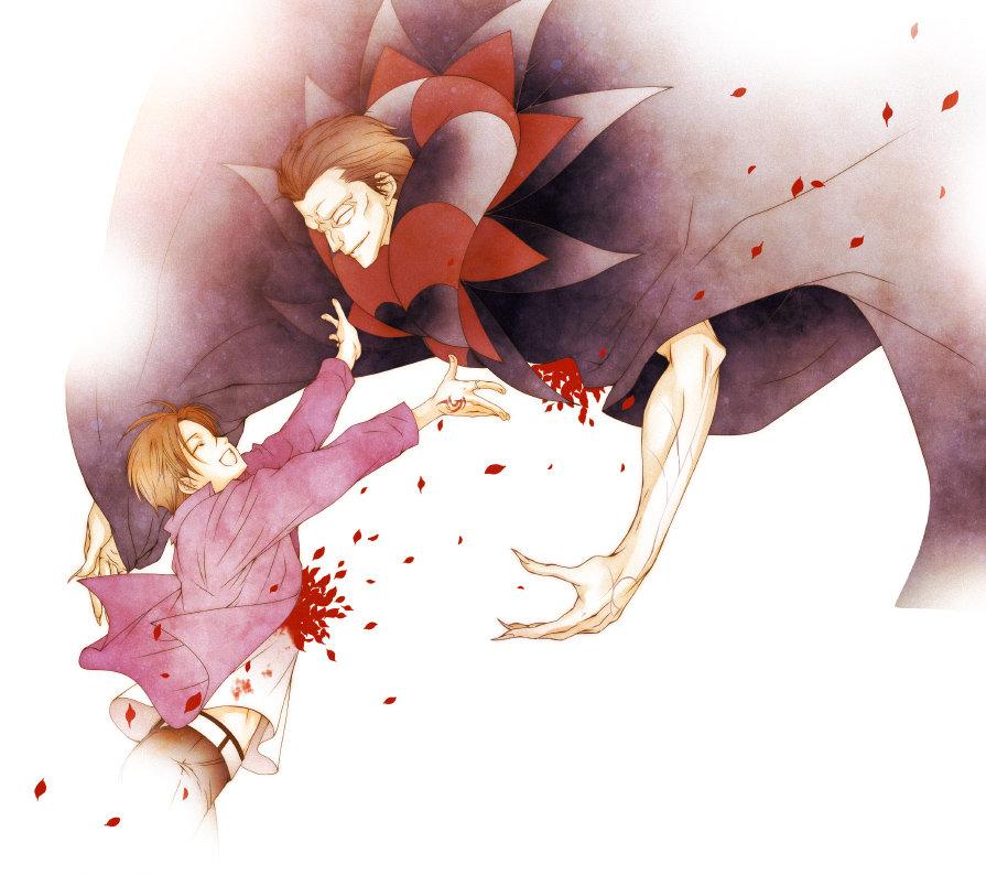 ^_^, brown_hair, caster_(fate/zero), claws, closed_eyes, command_spell, eyes_closed, fate/zero