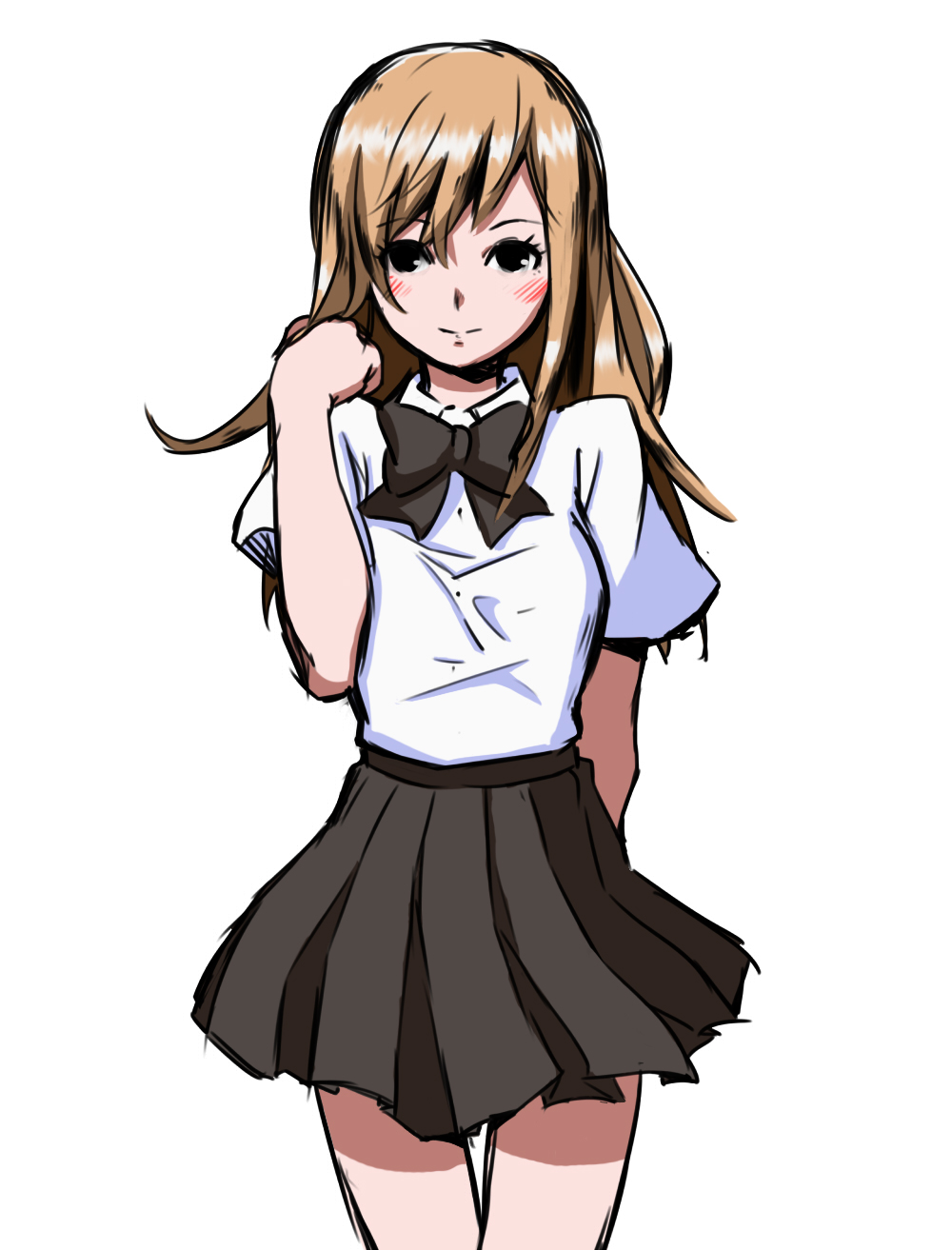 ayase_chihaya, blush, brown_hair, chihayafuru, colored, colorfag, drawfag, highres