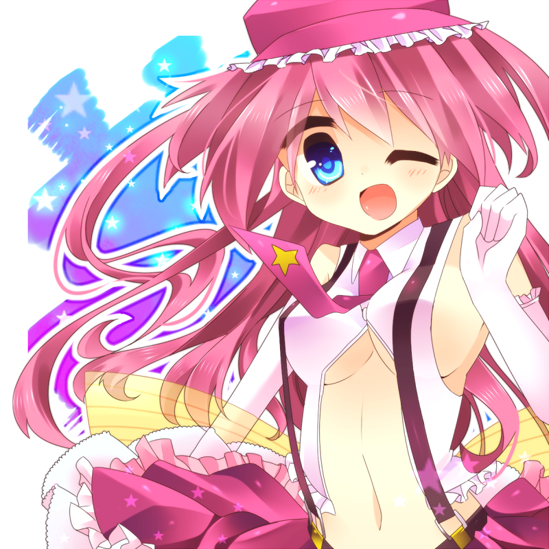 1girl, ;d, bermuda_princess_lena, bermuda_triangle, bermunda_triangle, blue_eyes, breasts, cardfight!!_vanguard