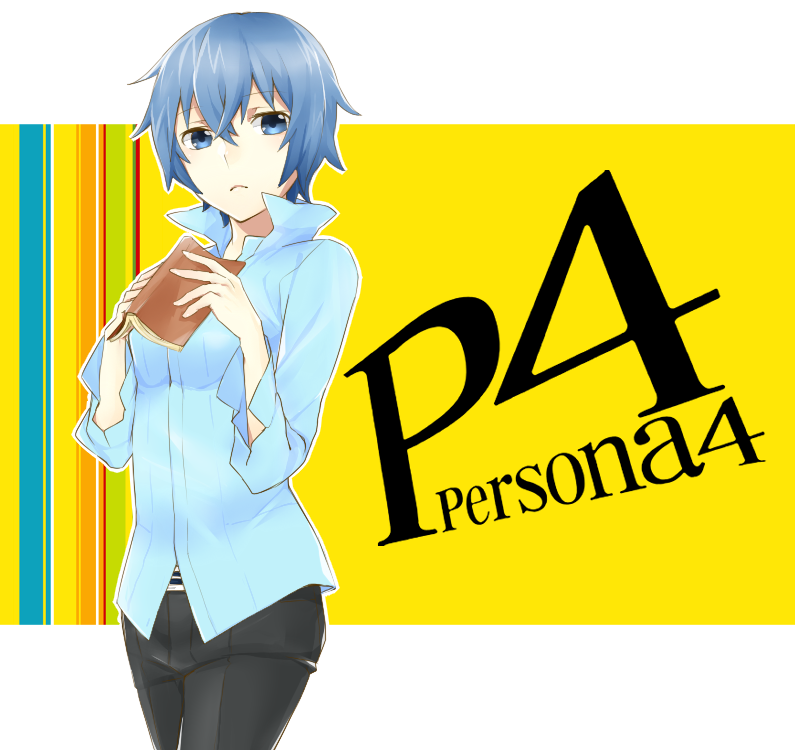 ankoseed, blue_eyes, blue_hair, book, no_hat, no_headwear, persona, persona_4