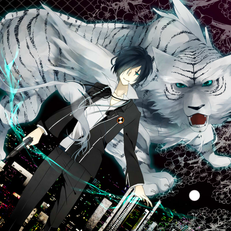 arisato_minato, blue_eyes, blue_hair, bow, byakko, digital_media_player, evoker, gun