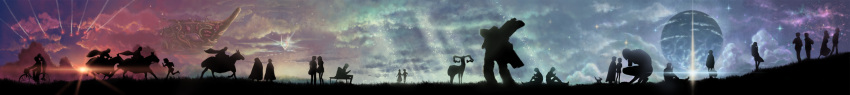 5_centimeters_per_second, airship, bicycle, cellphone, character_request, cloud, company_connection, crossover