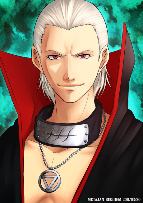 headband, headband_around_neck, hidan, high_collar, jewelry, kei-suwabe, male, naruto