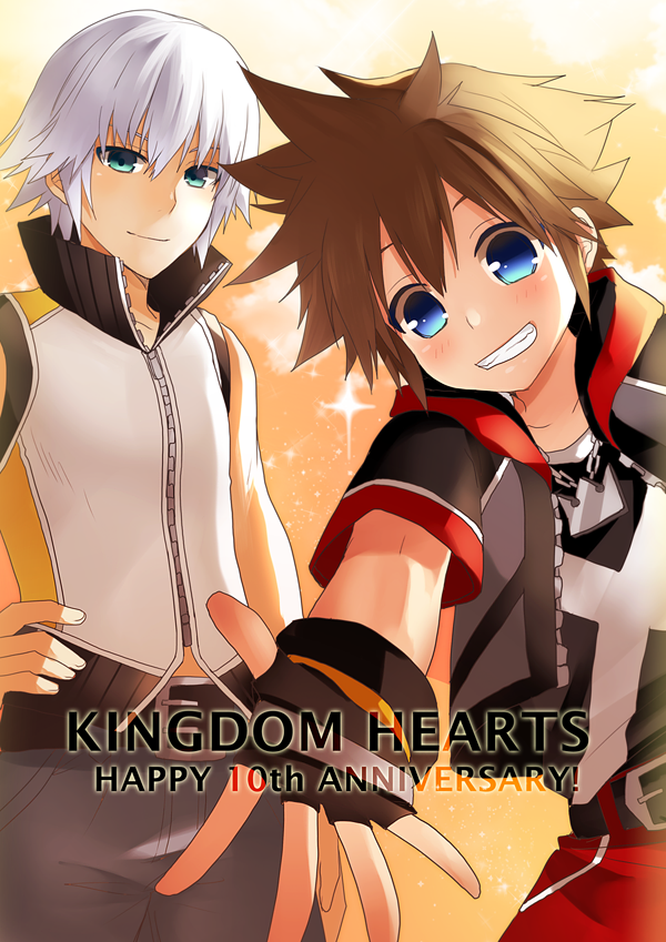 blue_eyes, brown_hair, fingerless_gloves, gloves, kingdom_hearts, kingdom_hearts_3d_dream_drop_distance, kurot, looking_down