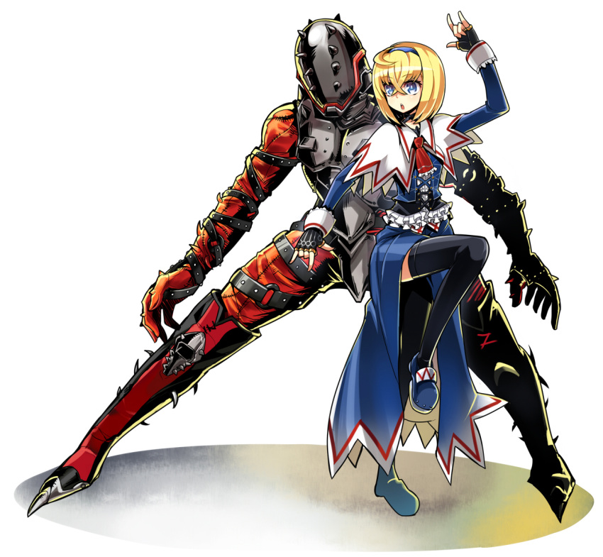 alice_margatroid, blonde_hair, blue_eyes, bodysuit, boots, capelet, character_request, copyright_request