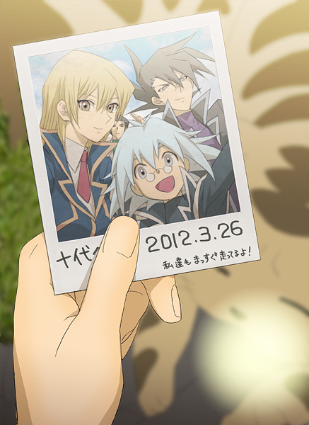 blonde_hair, blue_eyes, blue_hair, brown_eyes, cat, manjoume_jun, marufuji_sho, marufuji_shou
