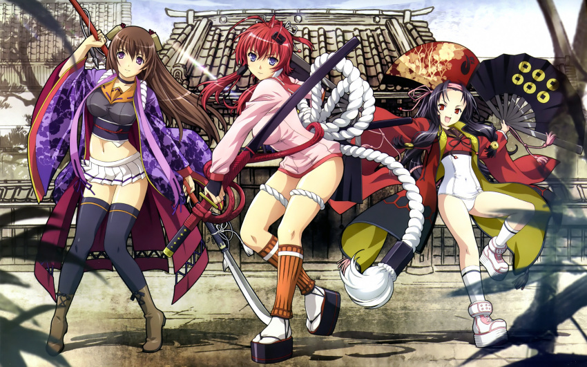hyakka_ryouran_samurai_girls, sanada_yukimura_(hyakka_ryouran), tagme, tokugawa_sen, yagyuu_juubei