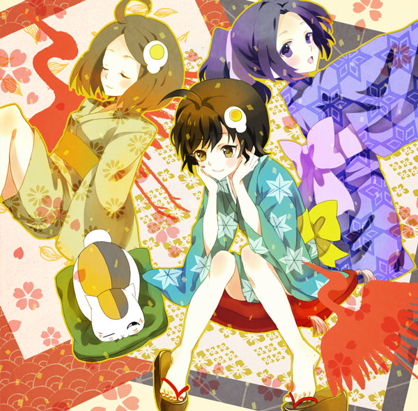 bad_id, black_eyes, black_hair, brown_eyes, japanese_clothes, kimono, long_hair, madara_(natsume)