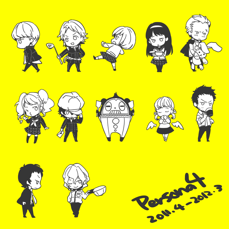 6+girls, adachi_tooru, amagi_yukiko, chibi, doujima_nanako, doujima_ryoutarou, everyone, hanamura_yousuke