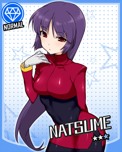 akira_(natsumemo), bad_id, character_name, cinderella_girls_card_parody, diamond, expressionless, gloves, gym_leader