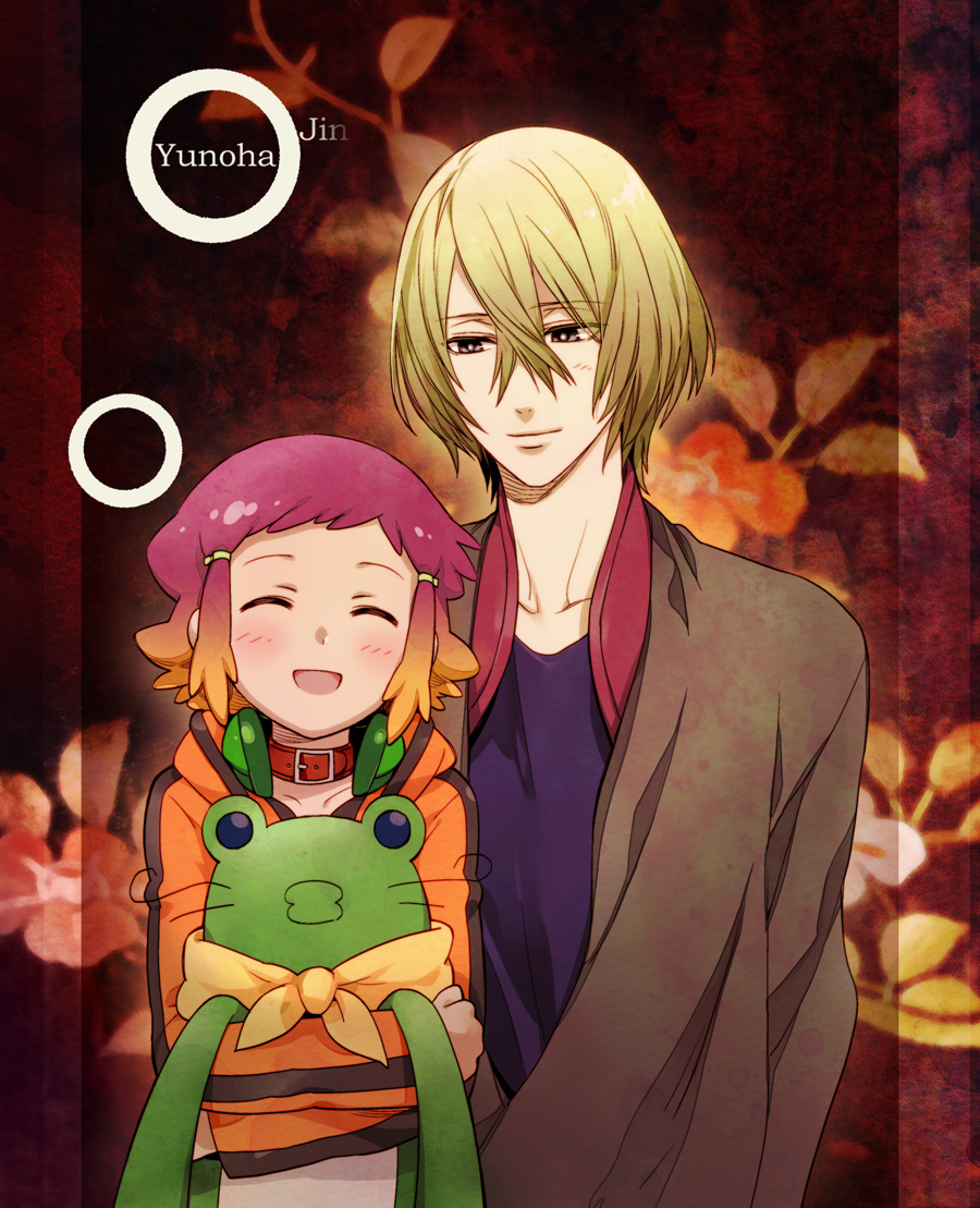 1girl, aquarion_(series), aquarion_evol, blonde_hair, blush, closed_eyes, coat, doll