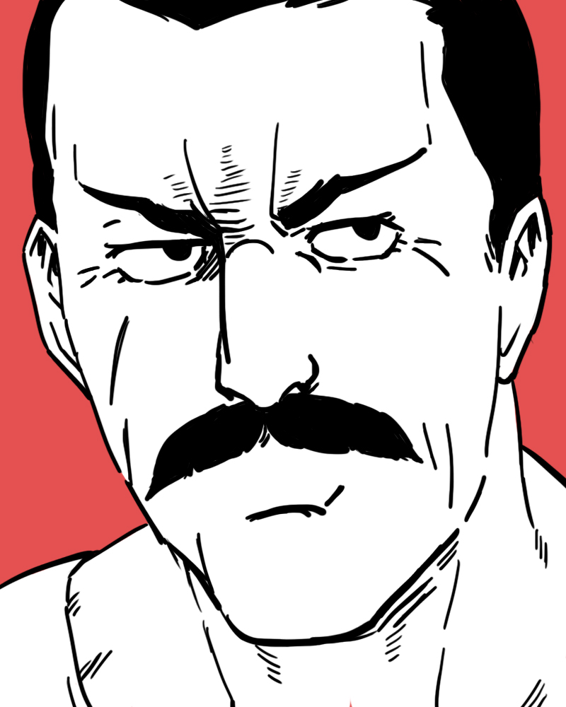 bb_(baalbuddy), bb_(pixiv2526006), black_hair, face, facial_hair, freddie_mercury, male, manly