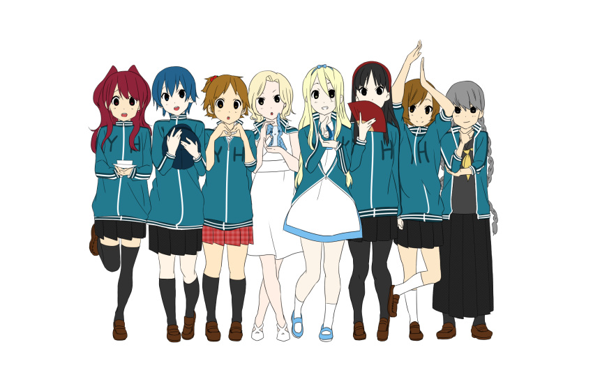 :o, alice_(wonderland), alice_(wonderland)_(cosplay), alice_in_wonderland, amagi_yukiko, bare_legs, black_eyes, black_hair