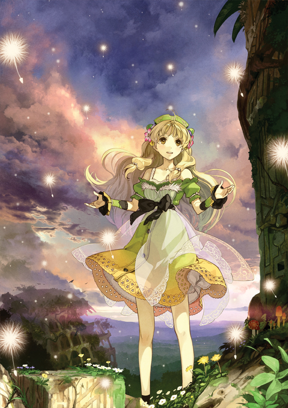 ahoge, atelier_(series), atelier_ayesha, ayesha_altugle, bangs, bare_shoulders, bow, brown_eyes