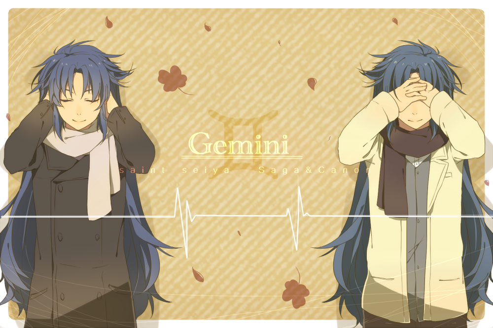 blue_hair, closed_eyes, covering_ears, covering_eyes, gemini_kanon, gemini_saga, long_hair, multiple_boys