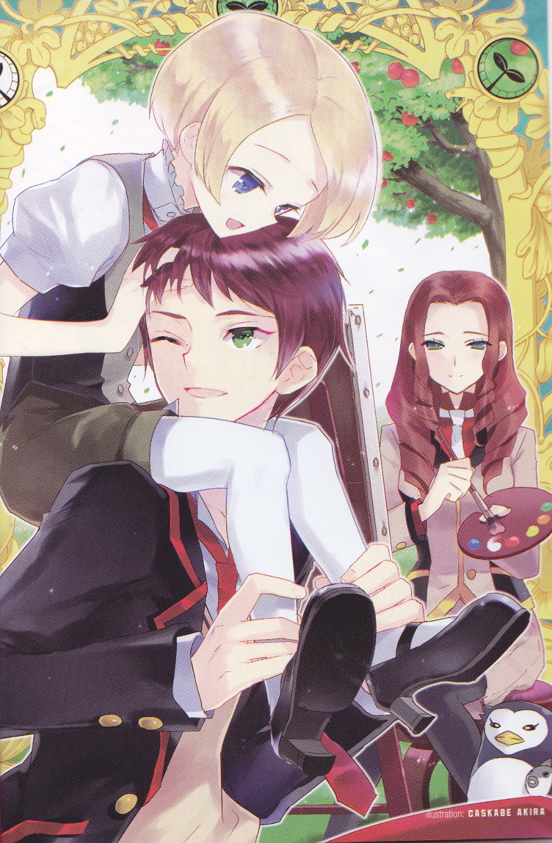 2boys, black_legwear, blonde_hair, child, drill_hair, green_eyes, hair_drills, highres
