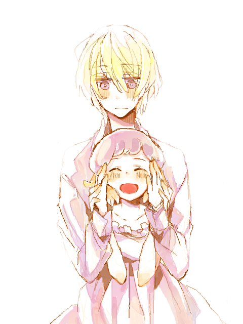 1girl, aquarion_(series), aquarion_evol, blonde_hair, closed_eyes, dorayan, eyes_closed, gradient_hair