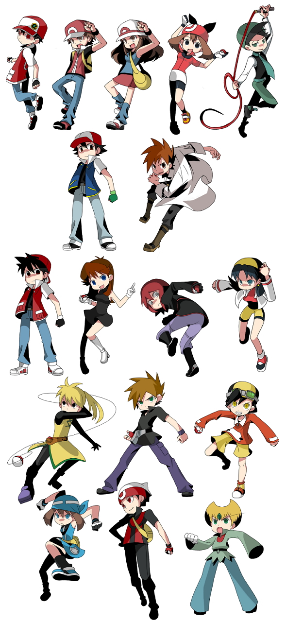 bad_id, bandana, bandanna, baseball_cap, black_hair, blue_(pokemon), child, crystal_(pokemon)